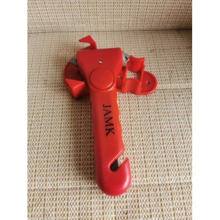 JAMK 5-in-1 Car Safety Hammer, Emergency Escape Tool with Car Window Breaker and Seatbelt Cutter, Orange